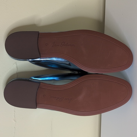 Sam Edelman Size 6 Linnie Mule In Metallic Sky, NEW - Picture 6 of 11